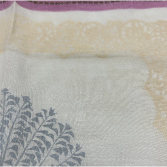 Vintage Hanky-Tammis Keefe-1950's- Handkerchief Dainty Lace Pattern Pink Gold - Picture 9 of 13